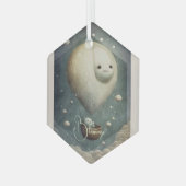 Creëer Uw eigen dromerige heteluchtballonrit Glas Ornament (Voorkant links)