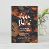 Creëer uw eigen duistere herfstbladeren bruiloft kaart (Staand voorkant)