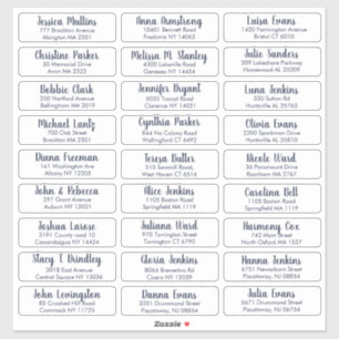 Creëer Uw eigen e-legant huwelijksbezoekersadres Sticker