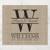 Creëer Uw Eigen Eenvoudig Jubileum Logo Monogram Bier Etiket (Enkel label)