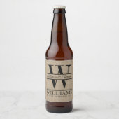 Creëer Uw Eigen Eenvoudig Jubileum Logo Monogram Bier Etiket (Voorkant)