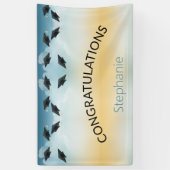 Creëer Uw eigen eenvoudige Afstuderen gefeliciteer Spandoek (Verticaal)