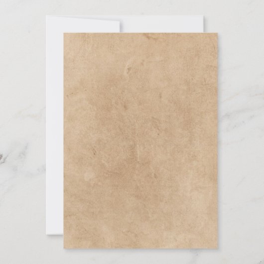 Creëer uw eigen eenvoudige elegante rustieke bruil kaart (Achterkant)