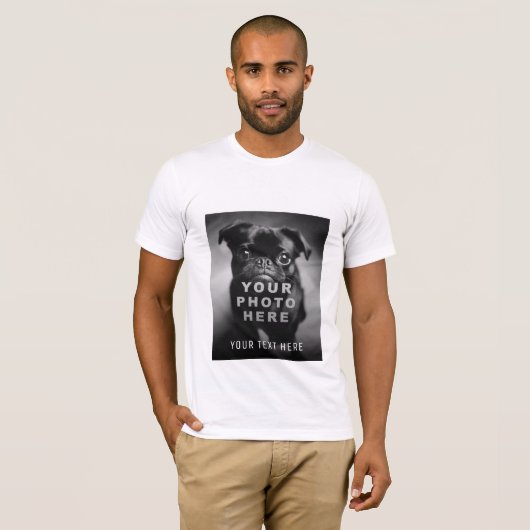 Creëer Uw eigen Eenvoudige foto- en aangepaste tek T-shirt (Voorkant volledig)