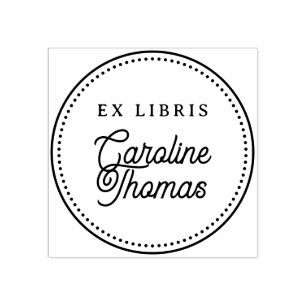 Creëer Uw eigen Eenvoudige Script Ex Libris-naam Rubberstempel