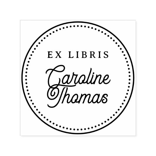 Creëer Uw eigen Eenvoudige Script Ex Libris-naam Zelfinktende Stempel (Design)