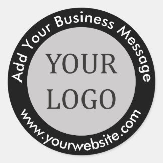 Creëer Uw eigen eenvoudige zakelijke Logo Ronde Sticker