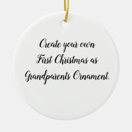 Creëer Uw eigen Eerste Kerstfeest als grootouders Keramisch Ornament