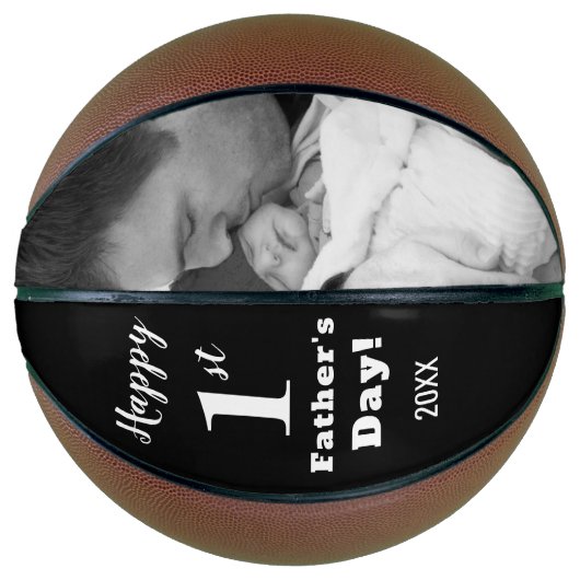 Creëer Uw eigen eerste Vaderdag Aangepaste foto Basketbal (Voorkant)