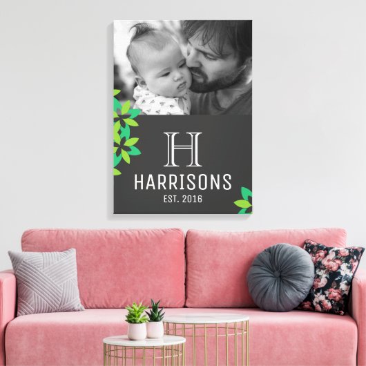 Creëer Uw eigen eerste Vaderdag foto Canvas Afdruk (Insitu (Woonkamer))