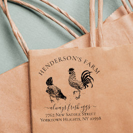 Creëer Uw Eigen  Ei Karton Boerderij Adres Rubberstempel