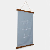 Creëer Uw eigen Elegant-script Aangepaste offerte Hangend Wandkleed (Gebogen)