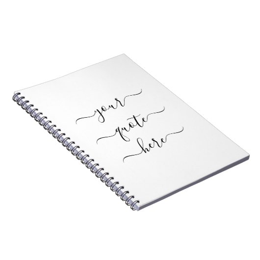 Creëer Uw eigen Elegant-script Aangepaste offerte Notitieboek (Rechterzijde)