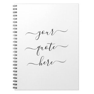 Creëer Uw eigen Elegant-script Aangepaste offerte Notitieboek