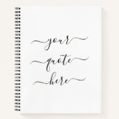 Creëer Uw eigen Elegant-script Aangepaste offerte Notitieboek (Voorkant)