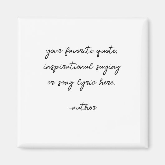 Creëer Uw eigen elegante aangepaste scriptcitaat Magneet (Voorkant)