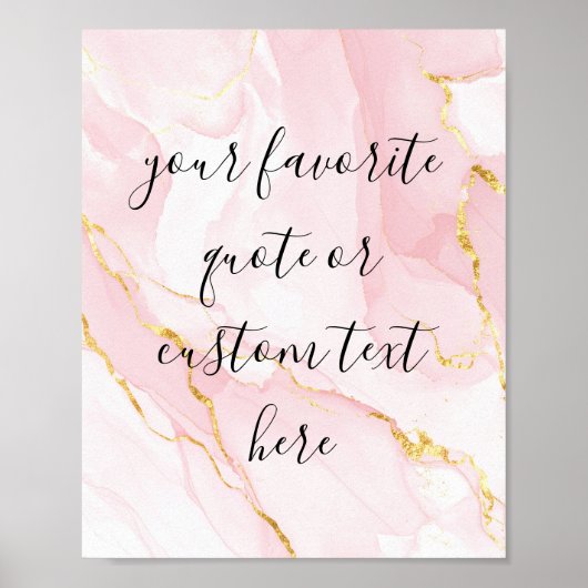 Creëer Uw eigen elegante aangepaste scriptcitaat Poster (Voorkant)