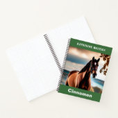 Creëer Uw eigen elegante gepersonaliseerde paarden Notitieboek (Binnen)