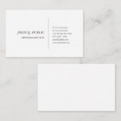 Creëer uw eigen elegante minimalistische design mo visitekaartje (Voorkant / Achterkant)