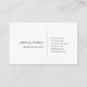 Creëer uw eigen elegante minimalistische design mo visitekaartje (Voorkant)