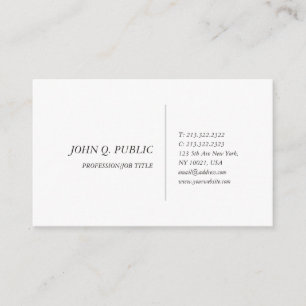 Creëer uw eigen elegante minimalistische design mo visitekaartje