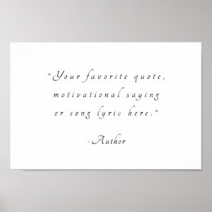 Creëer uw eigen elegante minimalistische offerte o poster