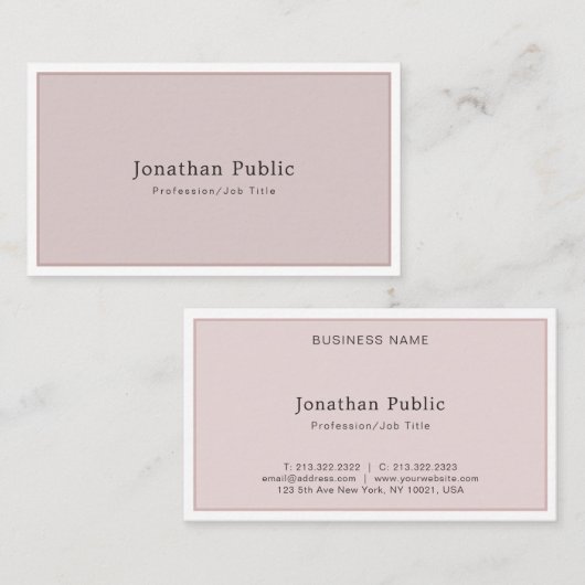 Creëer Uw eigen, elegante, moderne, professionele Visitekaartje (Voorkant / Achterkant)