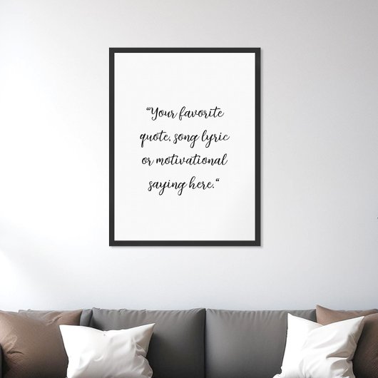 Creëer uw eigen elegante script aangepaste offerte poster