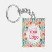 Creëer uw eigen evenement en gelegenheid | Button Sleutelhanger (Voorkant Links)