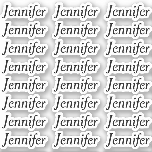 Creëer Uw eigen externe persoonlijke naam Sticker (Voorkant)