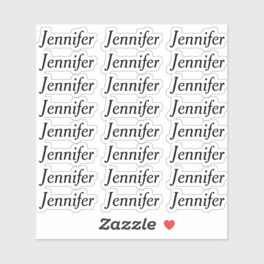 Creëer Uw eigen externe persoonlijke naam Sticker (Vel)