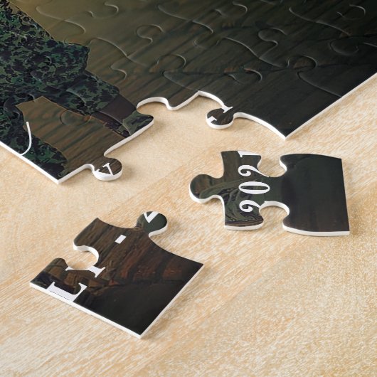Creëer uw eigen familiefoto Afgetapt script Legpuzzel (Zijkant)