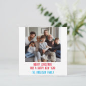 Creëer Uw eigen familiefoto Feestdagenkaart (Staand voorkant)