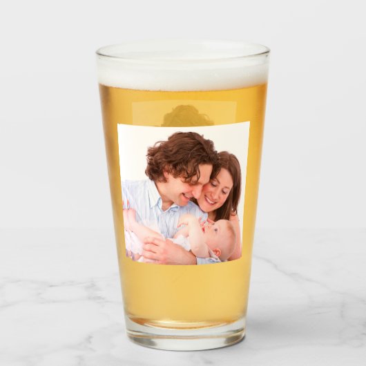 Creëer Uw eigen familiefoto Glas (Achterkant gevuld)
