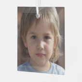Creëer Uw eigen familiefoto Glas Ornament (Voorkant links)