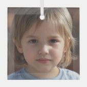 Creëer Uw eigen familiefoto Glas Ornament (Voorkant)