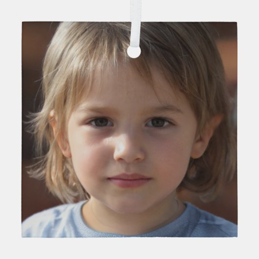 Creëer Uw eigen familiefoto Glas Ornament (Achterkant)