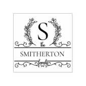 Creëer Uw eigen familiemonogram Rubberstempel (Afrduk)