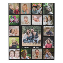 Creëer Uw eigen familienaam 17 Foto Collage Black