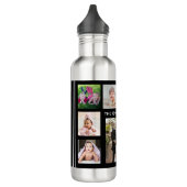 Creëer Uw eigen familienaam 9 Foto Collage   Waterfles (Links)