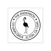 Creëer Uw eigen familienaam Flamingo Rubberstempel (Afrduk)