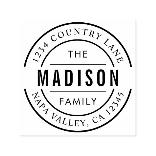 Creëer Uw eigen familienaam Retouradres Zelfinktende Stempel (Design)