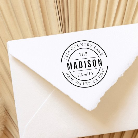 Creëer Uw eigen familienaam Retouradres Zelfinktende Stempel