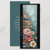 Creëer Uw eigen Floral Magic Book Stack Bladwijzer (Voorkant / Achterkant)