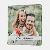 Creëer Uw eigen foto-Afbeelding Keramisch Ornament (Links)