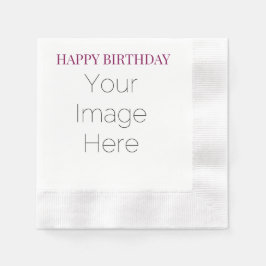 creëer uw eigen foto eenvoudige aangepaste Happy B Servet