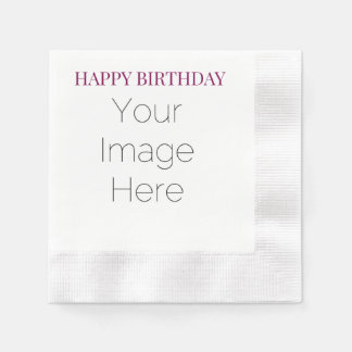 creëer uw eigen foto eenvoudige aangepaste Happy B Servet