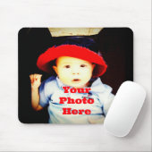 Creëer Uw eigen foto geeft Sjabloon Muismat (Met muis)
