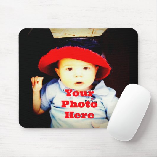 Creëer Uw eigen foto geeft Sjabloon Muismat (Met muis)