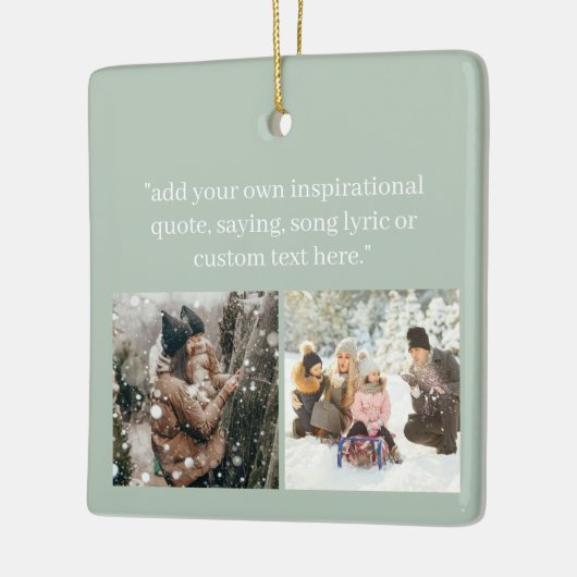Creëer uw eigen foto met citaat keramisch ornament (Links)